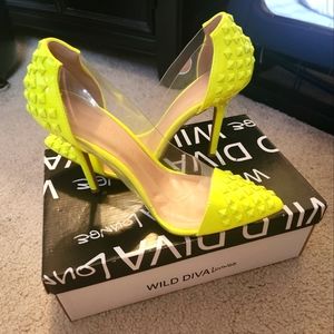 Neon & Clear Heels
